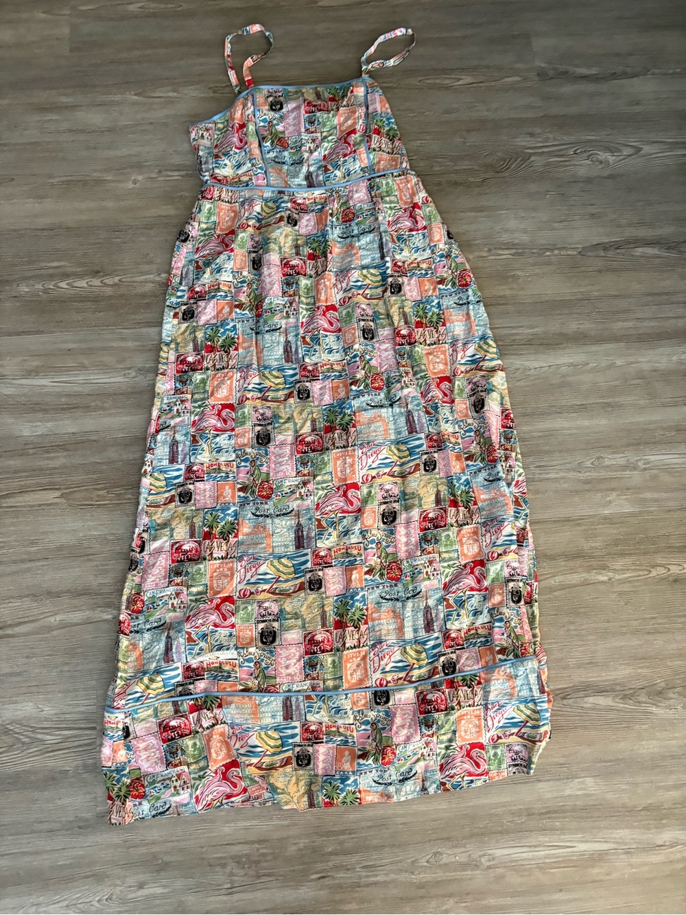 The Good Journey Postcard Maxi Dress Size 10 NWT Tropical Bohemian